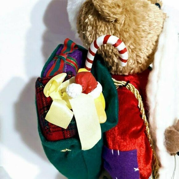 Quacker Factory Teddy Bear Santa With List Christmas Sack 26" Plush Figure - Picture 10 of 11